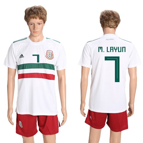Mexico #7 M.Layun Away Soccer Country Jersey - Click Image to Close